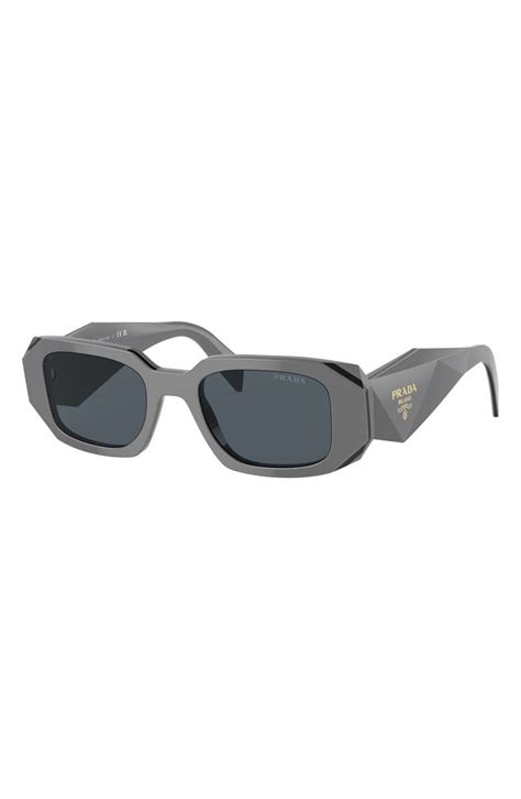 prada 52mm rectangular sunglasses|prada 51mm rectangular sunglasses.